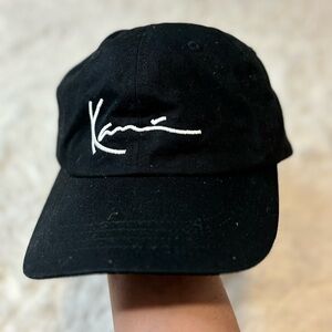 Karl Kani Black Cap with White Signature Logo